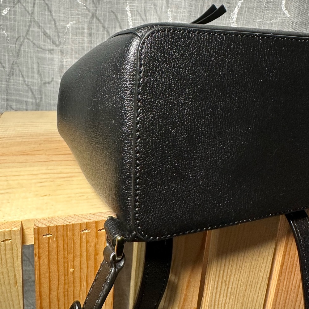 Kate Spade New York Adel Flap Leather Backpack Shoulder Bag, Medium - Black - Picture 13 of 15